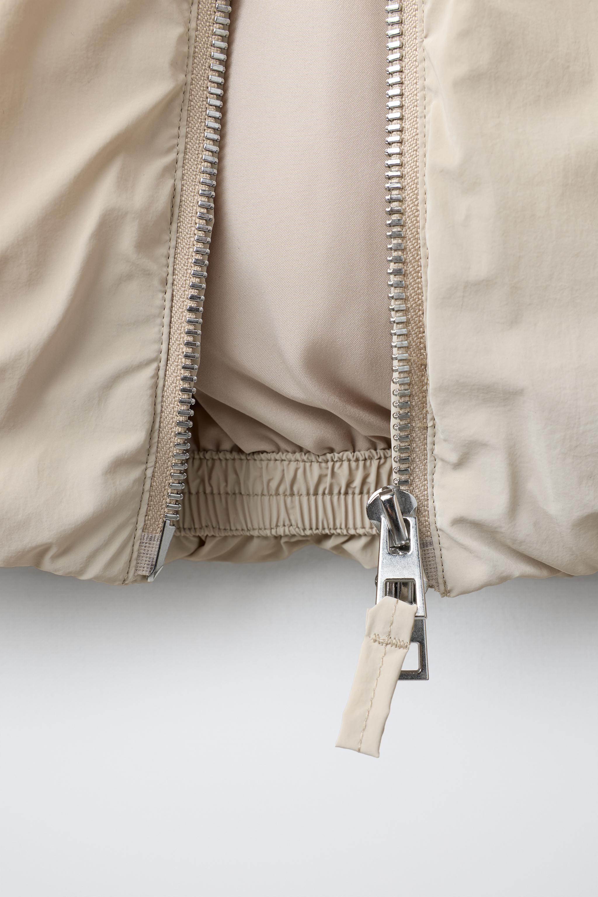 Детские куртки Zara PADDED RUBBERIZED RIBBED JACKET — фото 7