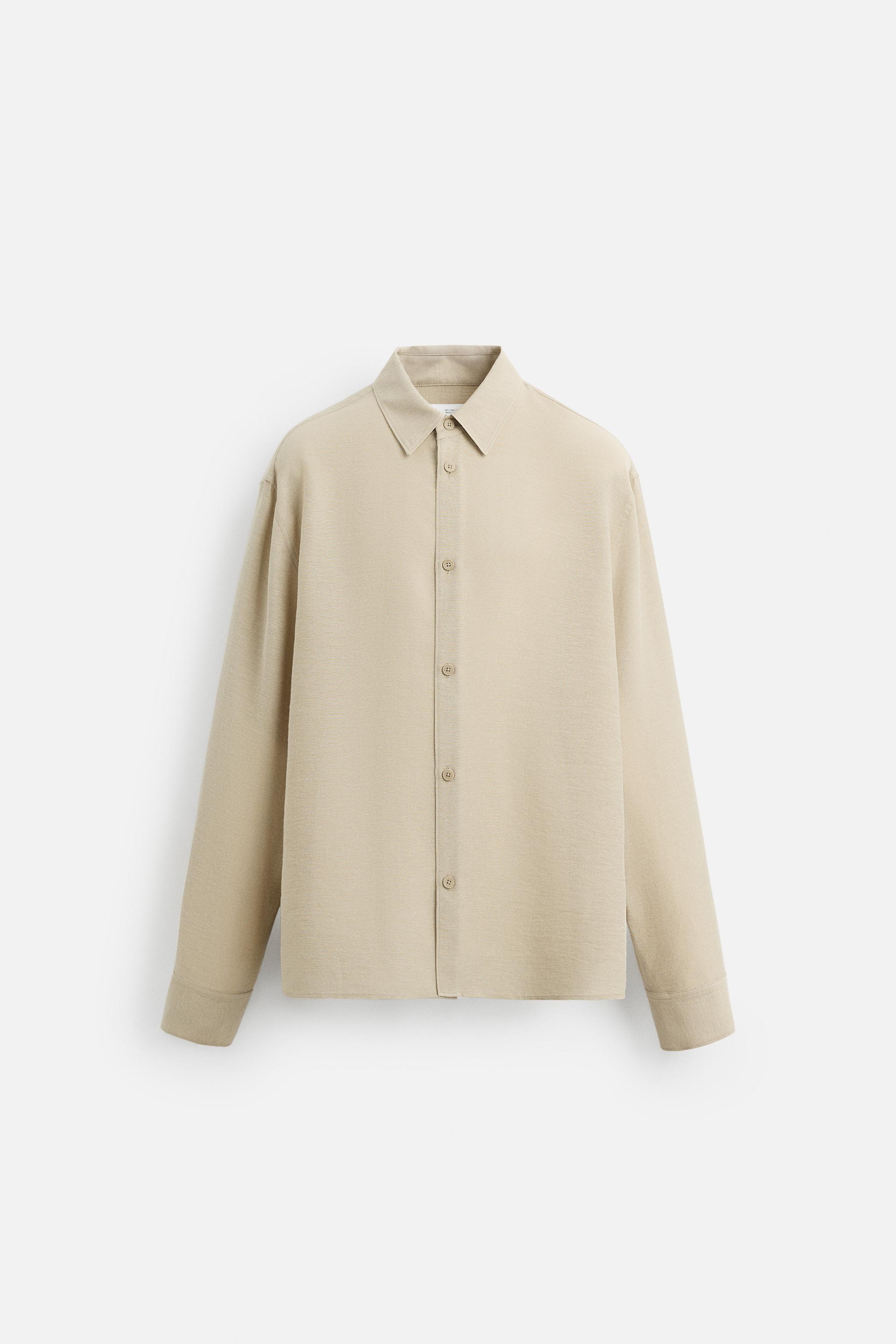 TEXTURED REGULAR FIT SHIRT - taupe brown | ZARA Canada