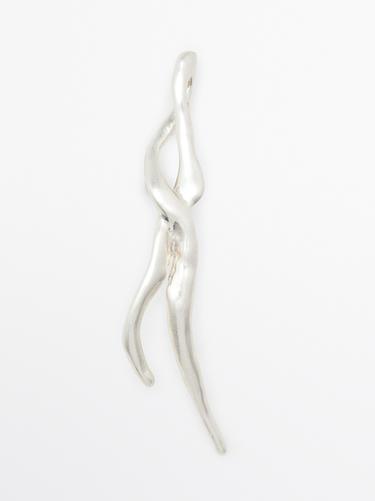 Broche métallique abstraite - Argent de Zara