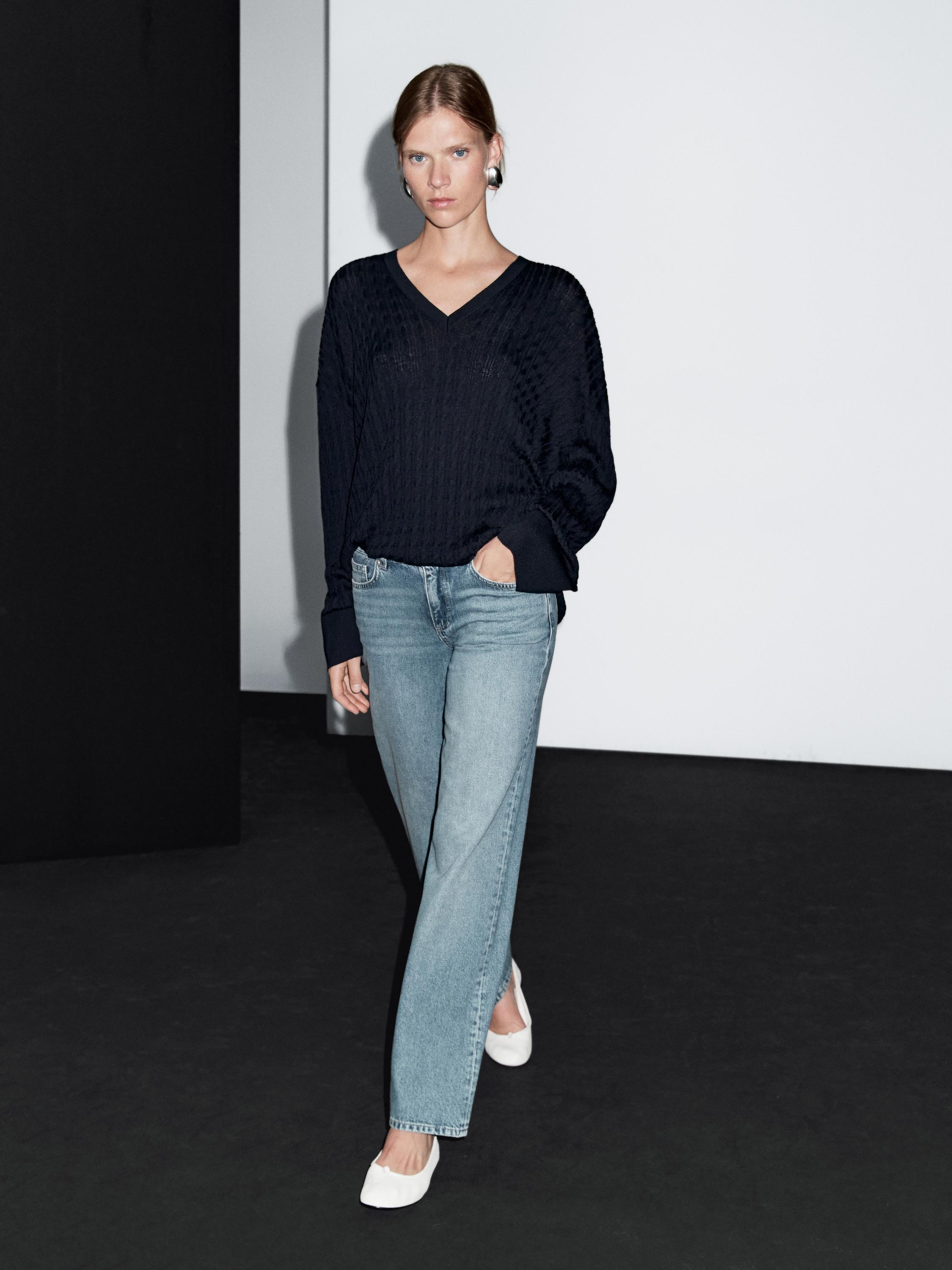 Jean straight taille basse