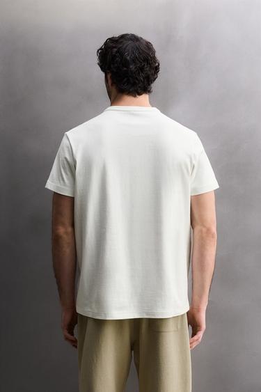T-SHIRT RELAXED FIT HEAVYWEIGHT - Blanc de Zara - Image 2
