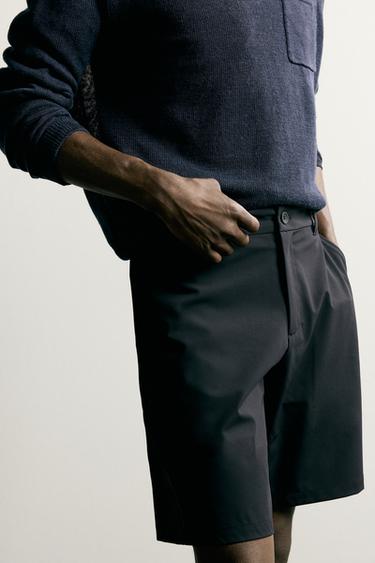 COMFORT TECHNICAL BERMUDA SHORTS - Navy blue by Zara