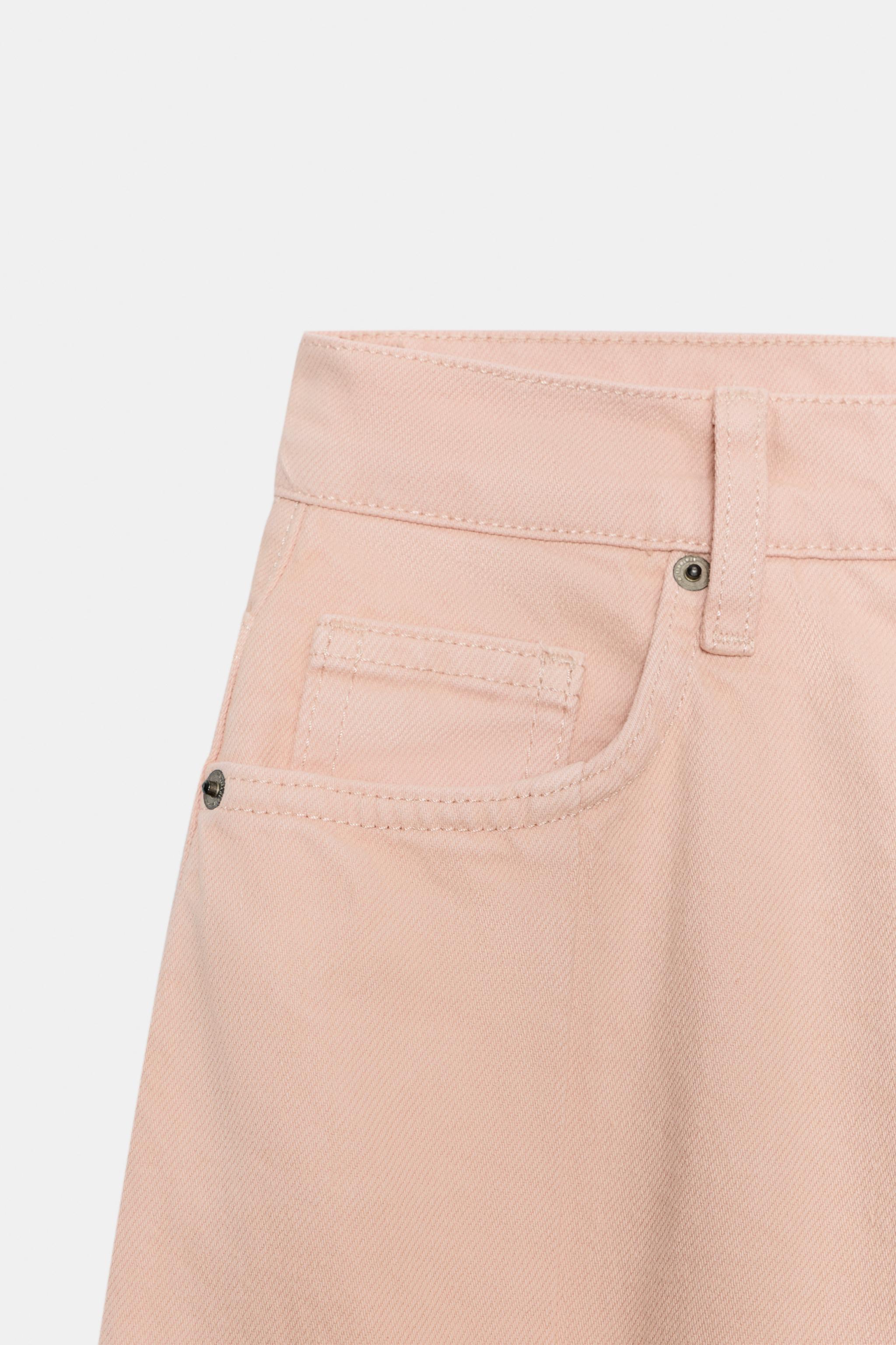 Zara ZW COLLECTION BARREL PATCHWORK ORTA BEL JEAN görsel 7