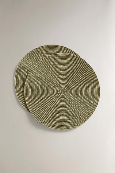 PACK OF PAPER PLACEMATS (PACK OF 2) - Green by Zara - Image 1
