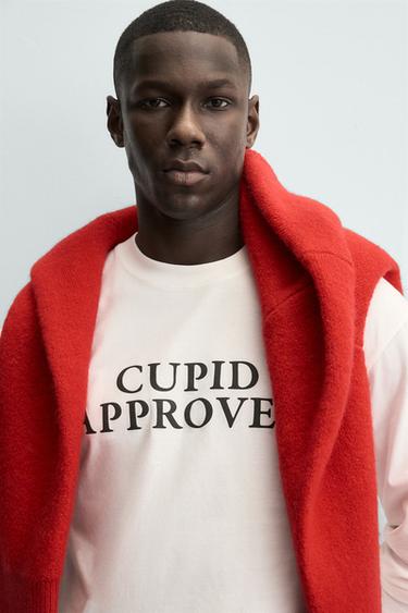 T-SHIRT À INSCRIPTION CUPIDON - Blanc de Zara - Image 5