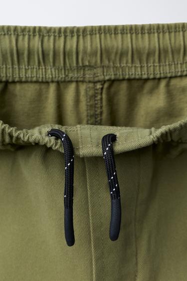 STRAIGHT TROUSERS WITH LABEL - Greenish by Zara - Image 2