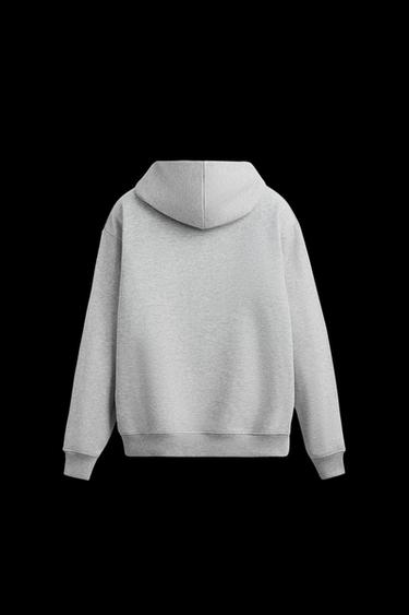 Zara BASIC HOODIE SWEATSHIRT - Gray marl