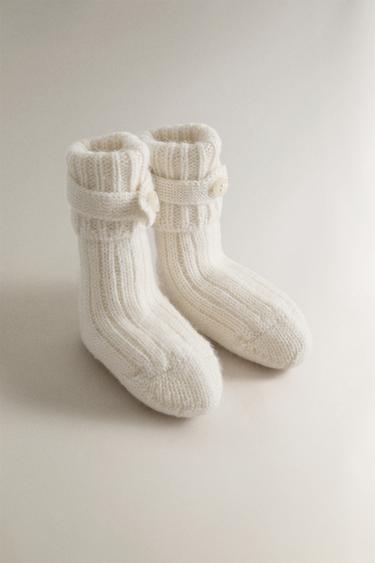 ALPACA BABY BOOTIES - أبيض مكسور الخاص بـ Zara - صورة 0