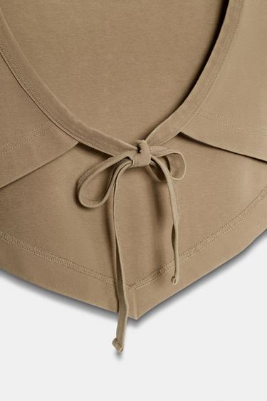 TOP À CLOUS DOS NU - Marron clair de Zara - Image 5