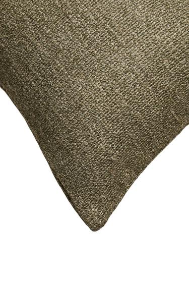 TEXTURED CUSHION COVER - Green by Zara