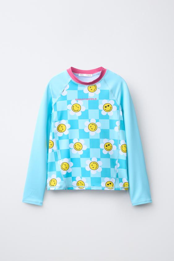 BADE T-SHIRT SMILEYWORLD ® - turkis fra Zara - Billede 0