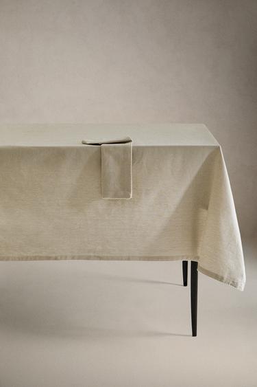 SCALLOPED TABLECLOTH - Light beige by Zara - Image 5