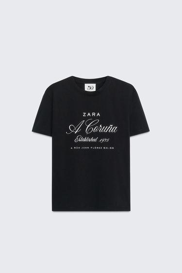 CAMISETA BORDADO 50TH ANNIVERSARY - Negro de Zara