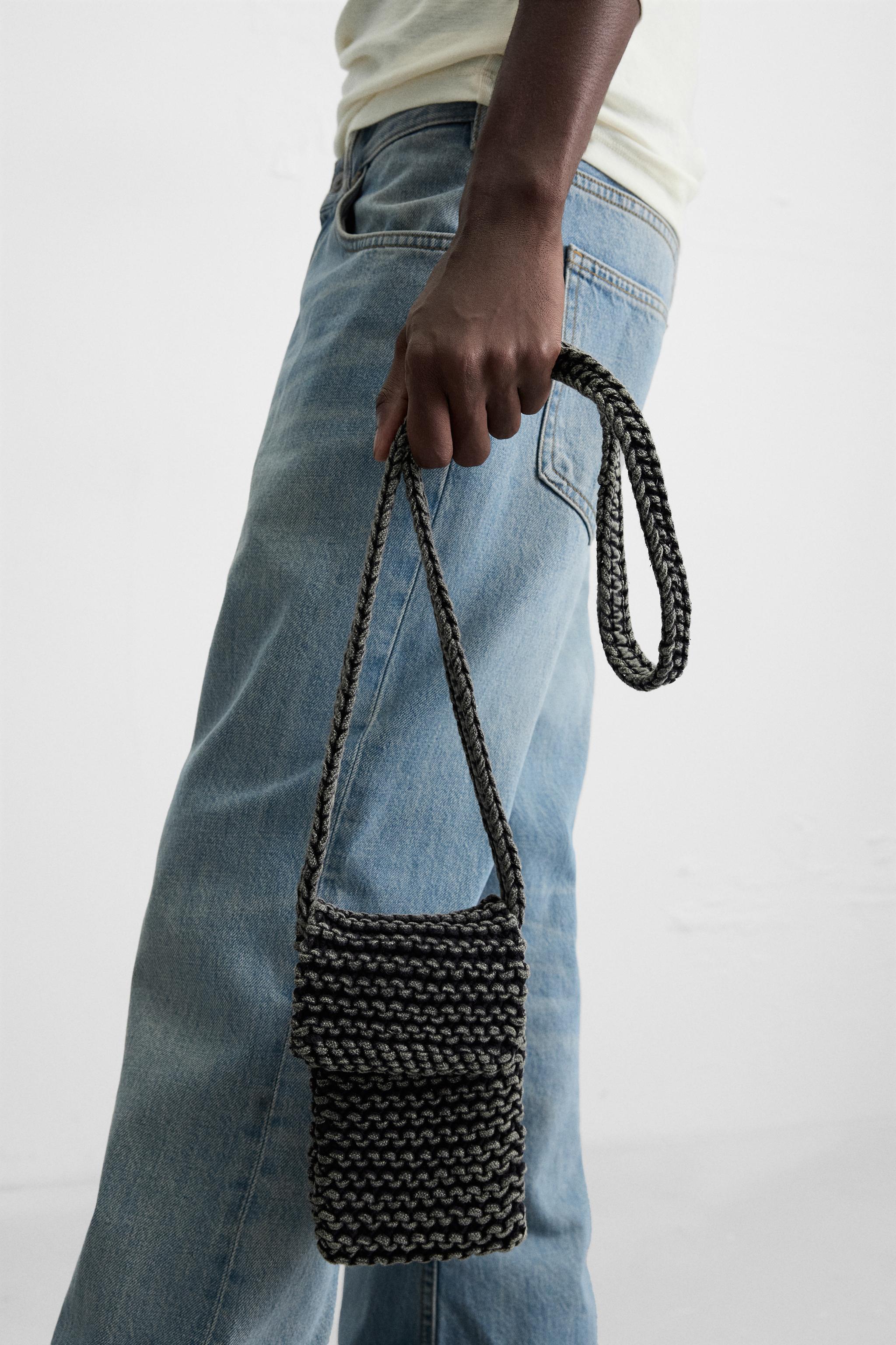MACRAMÉ CROSSBODY BAG - Black | ZARA United States