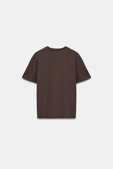 T-SHIRT WITH RAISED BOWS - Brown by Zara - Image 5