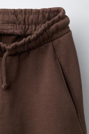 LABEL JOGGING TROUSERS - Brown by Zara - Image 2
