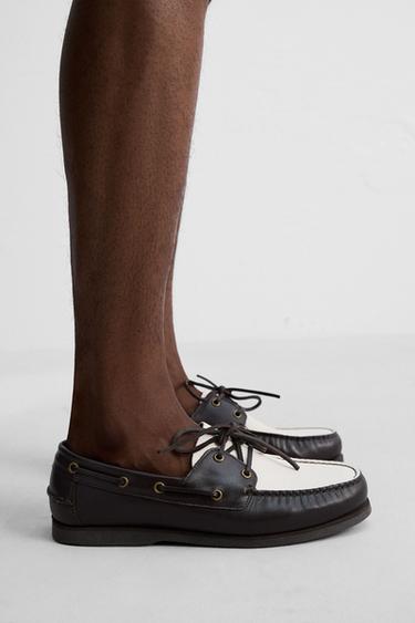 ZAPATO NÁUTICO PIEL - Multicolor de Zara - Imagen 0