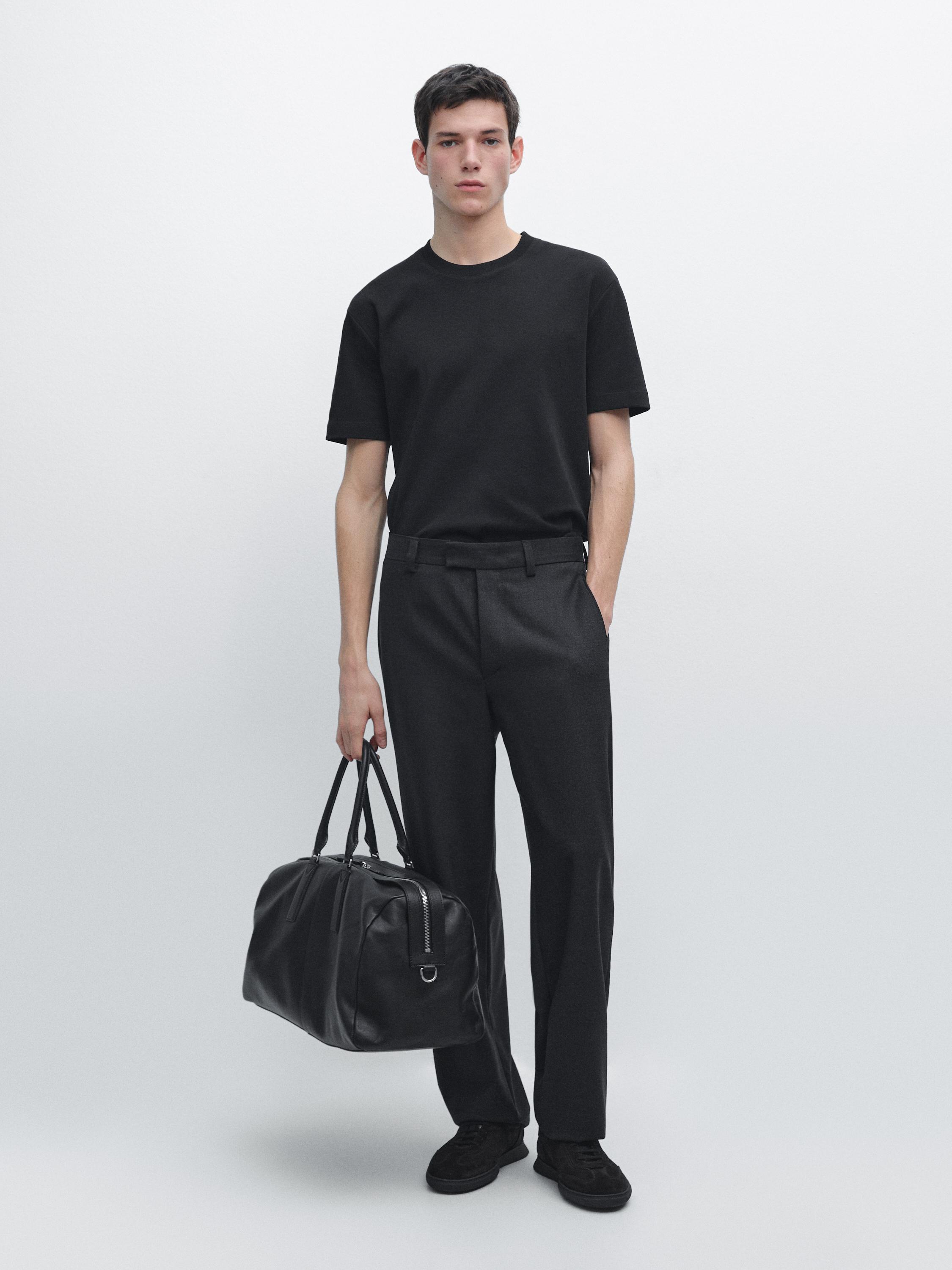100% cotton short sleeve T-shirt — Black