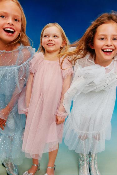 Zara SPARKLY TULLE DRESS COSTUME - Pink