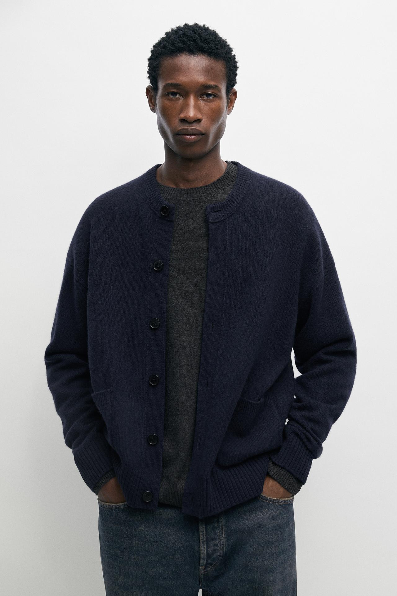 100% wool knit cardigan with pockets — 452