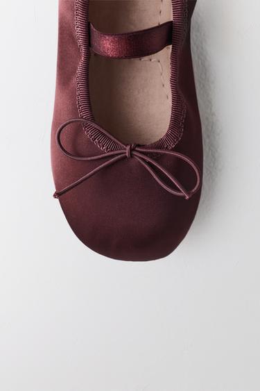 LIMITED EDITION BOW BALLET FLATS - Burgundy Red by Zara - Image 8