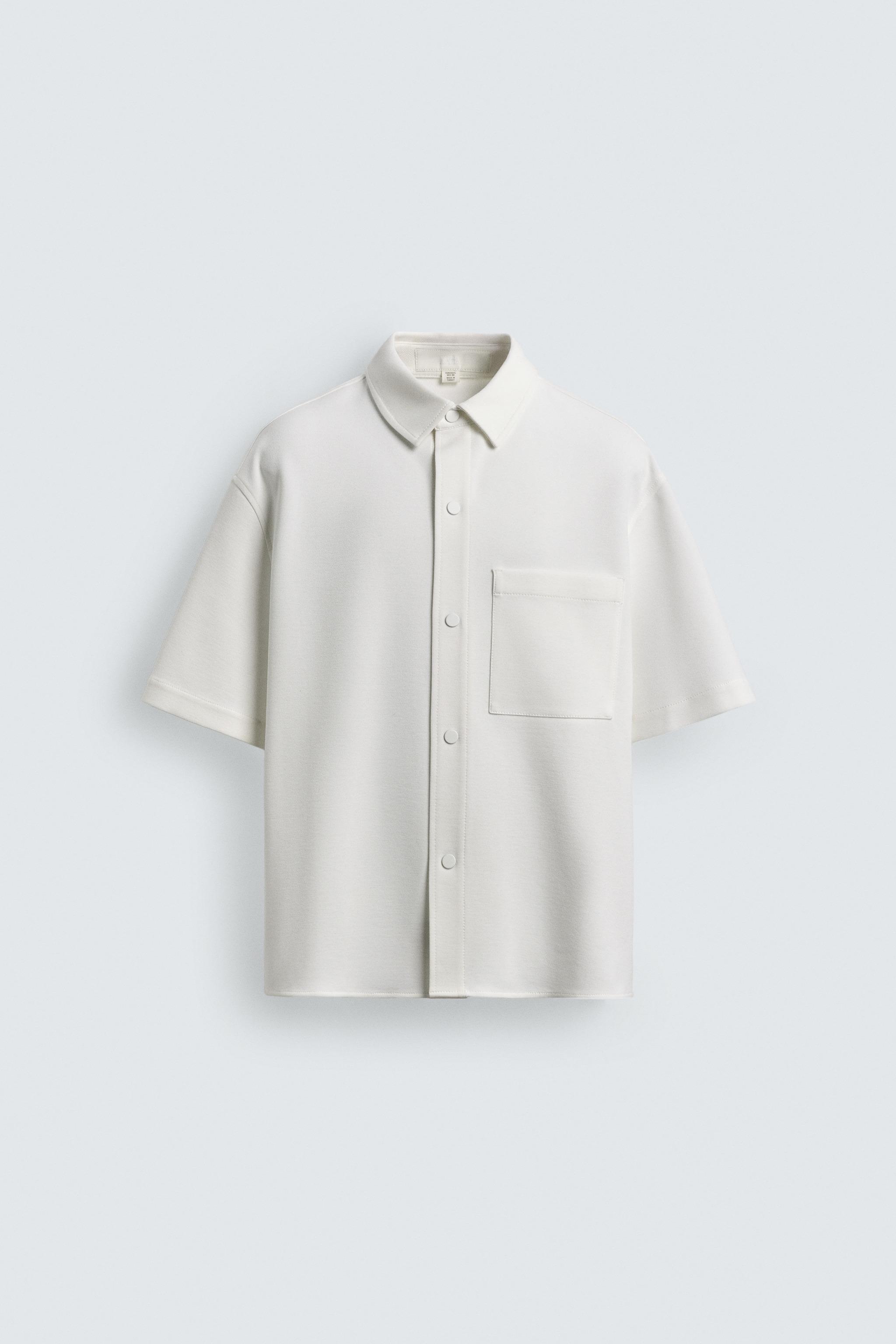 NON-IRON COMFORT OVERSHIRT - Oyster-white | ZARA Canada