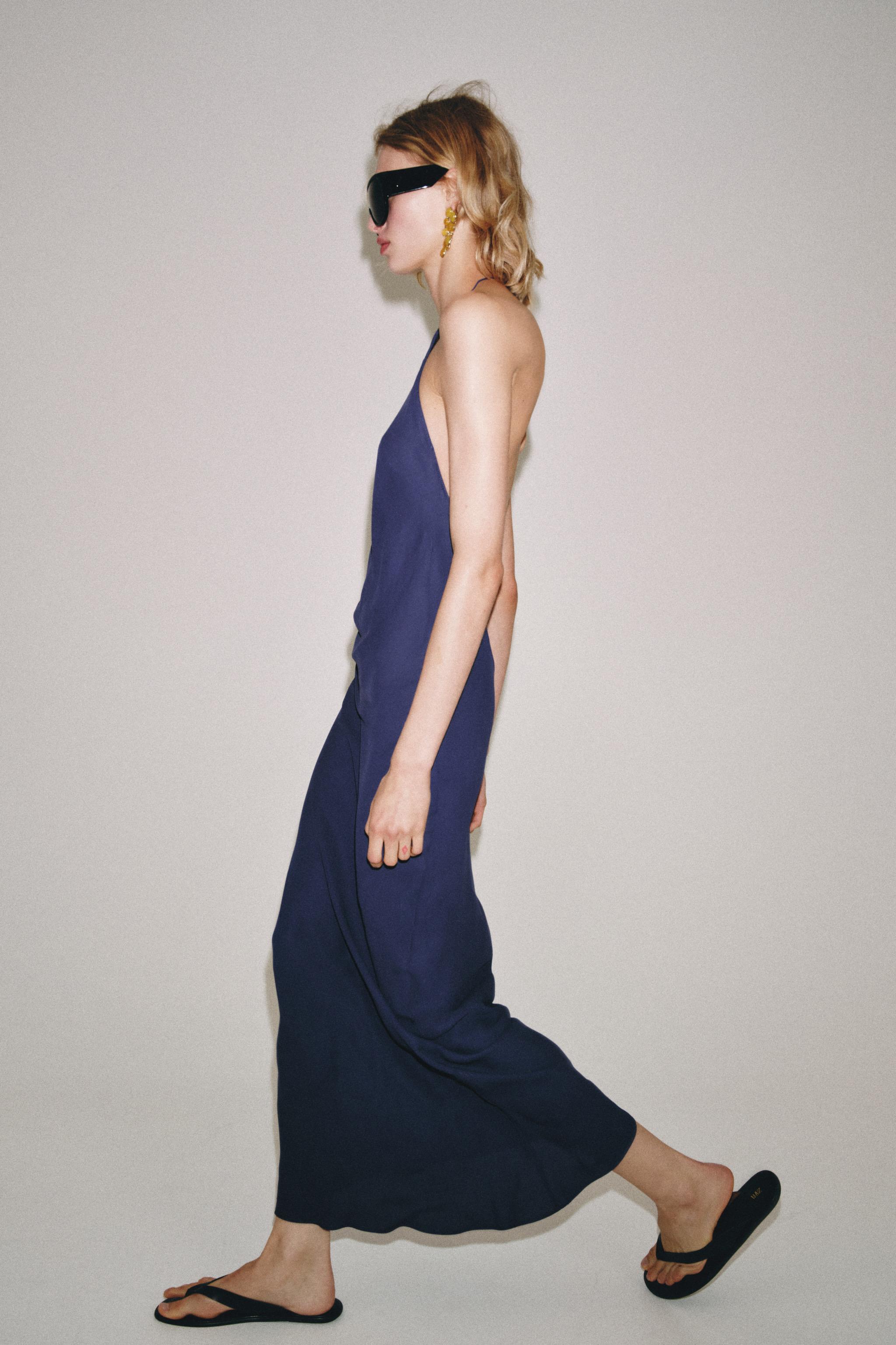 Женские платья Zara ZW COLLECTION HALTER NECK DRESS — фото 6