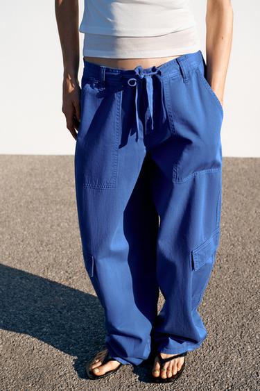 OVERSIZE CARGO TROUSERS - Indigo by Zara - Image 2