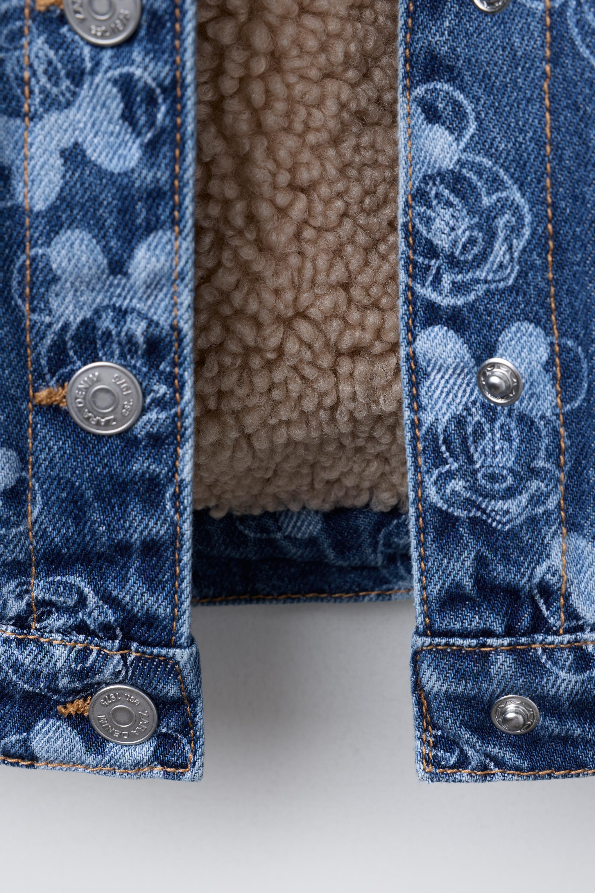 ミニーマウス©ディズニー フェイクシープスキンデニムジャケット