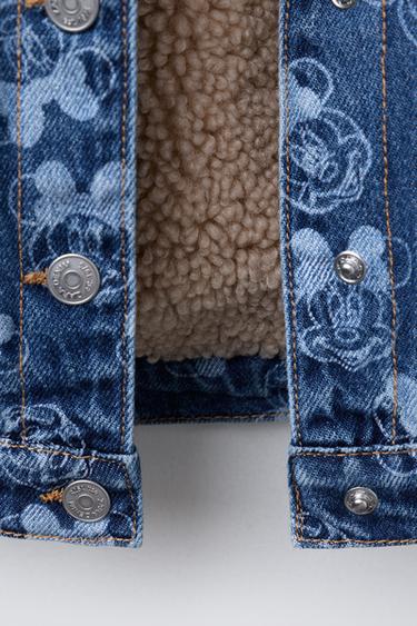 MINNIE MOUSE © DISNEY DENIM JACKET WITH FAUX SHEARLING - Mid-blue by Zara - Image 7