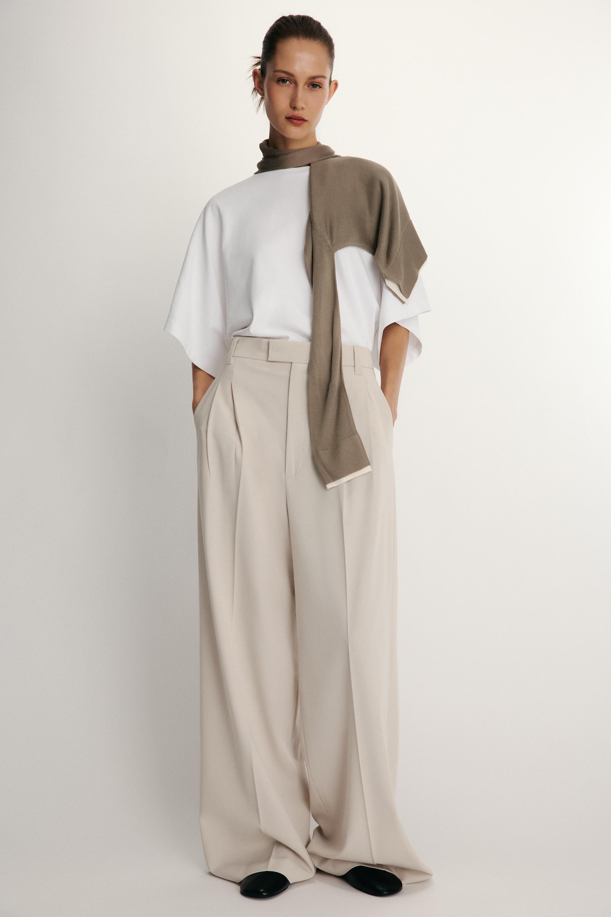 LOOSE-FITTING SHORT SLEEVE T-SHIRT - White | ZARA South Africa