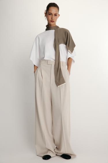 Zara ROOMY SHORT SLEEVE T-SHIRT - White