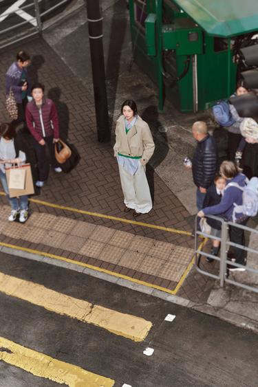 Zara 不對稱牛津襯衫 - 藍色