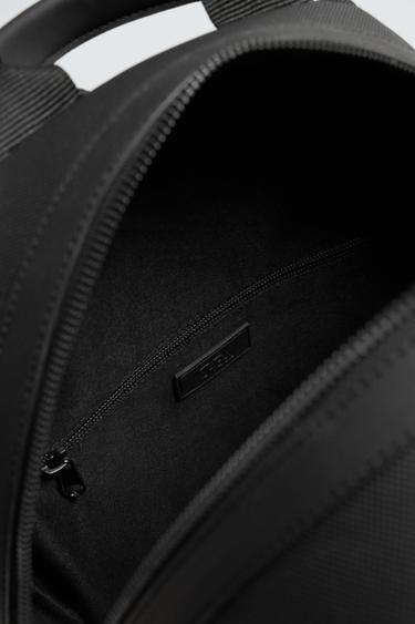 RUBBERISED TEXTURE BACKPACK - Black by Zara - Image 5
