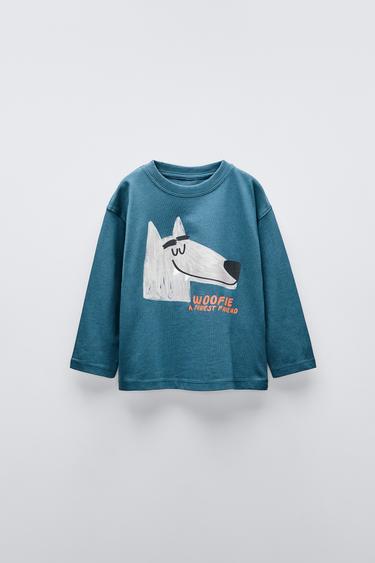 Zara ANIMAL T-SHIRT - Blue