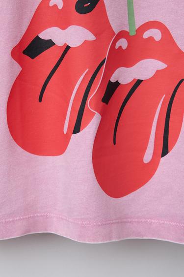 T-SHIRT CERISES ROLLING STONES © - Rose de Zara - Image 3