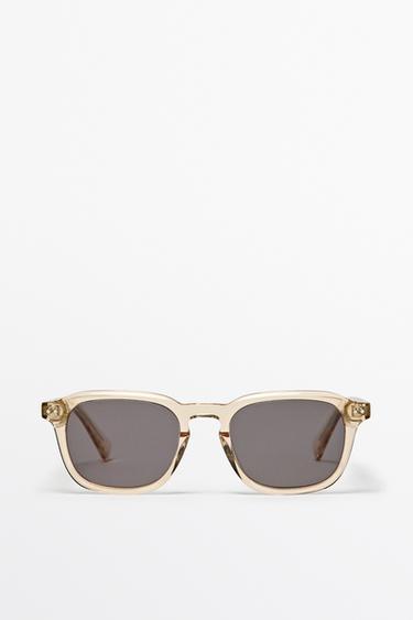 Zara Square sunglasses - Light yellow - Image 0