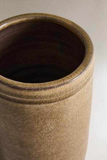 LOW CYLINDRICAL VASE - Brown by Zara - Image 2
