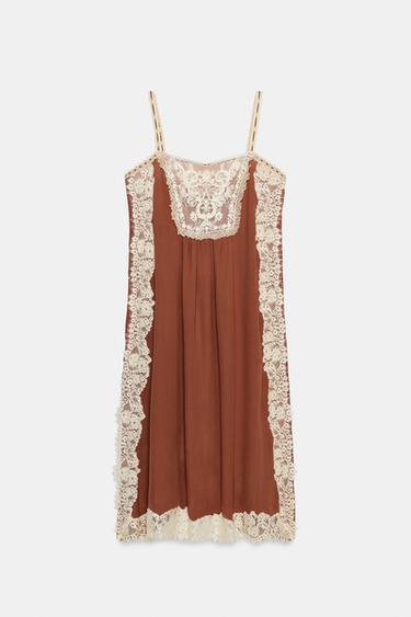 ZW COLLECTION LACE STRAP DRESS - Brick by Zara - Image 4