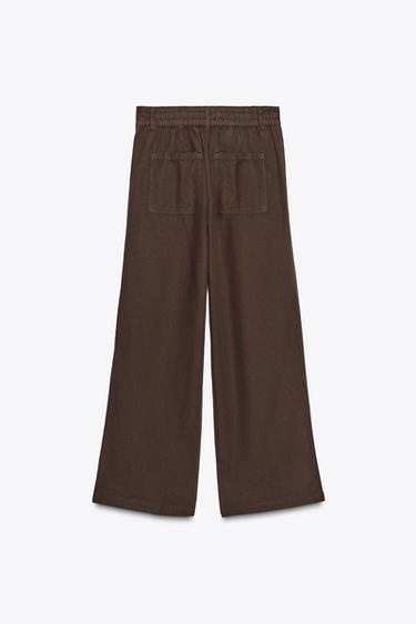 ZW COLLECTION JOGGER TROUSERS - Brown by Zara - Image 7