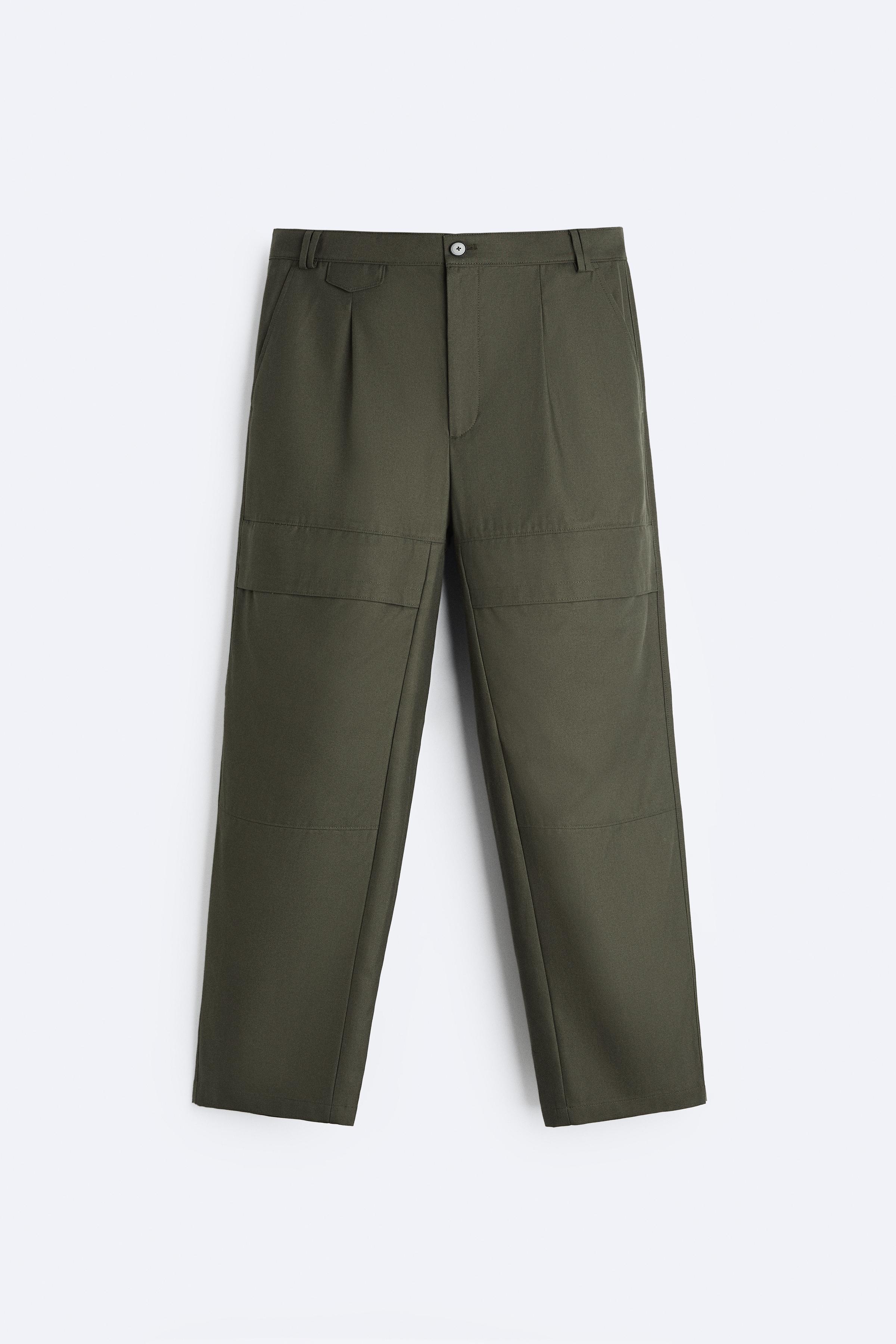 ZARA Olive Green Utility Pants