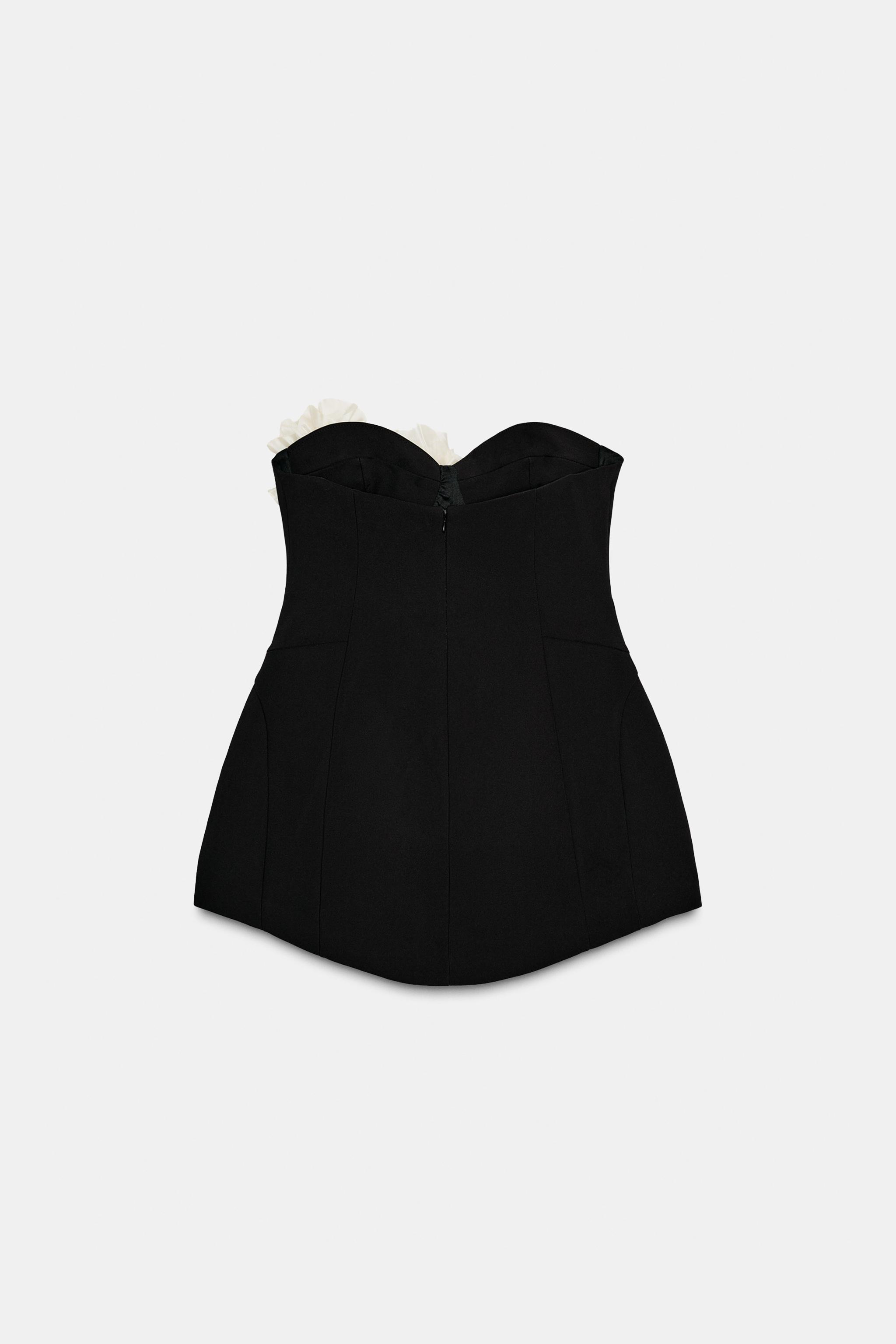 ROBE BUSTIER FLEUR CONTRASTE