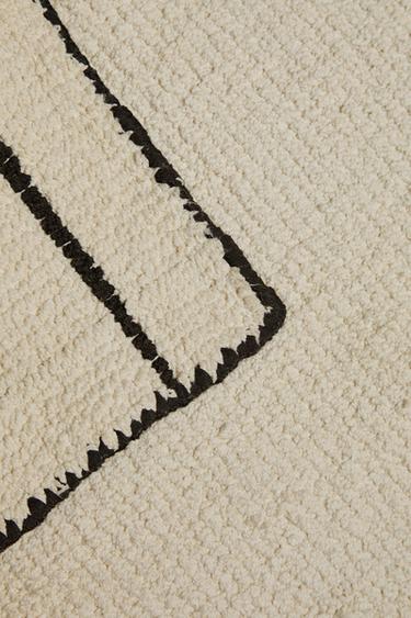 TAPIS DE BAIN SURPIQÛRES CADRE - Écru / Noir de Zara - Image 2