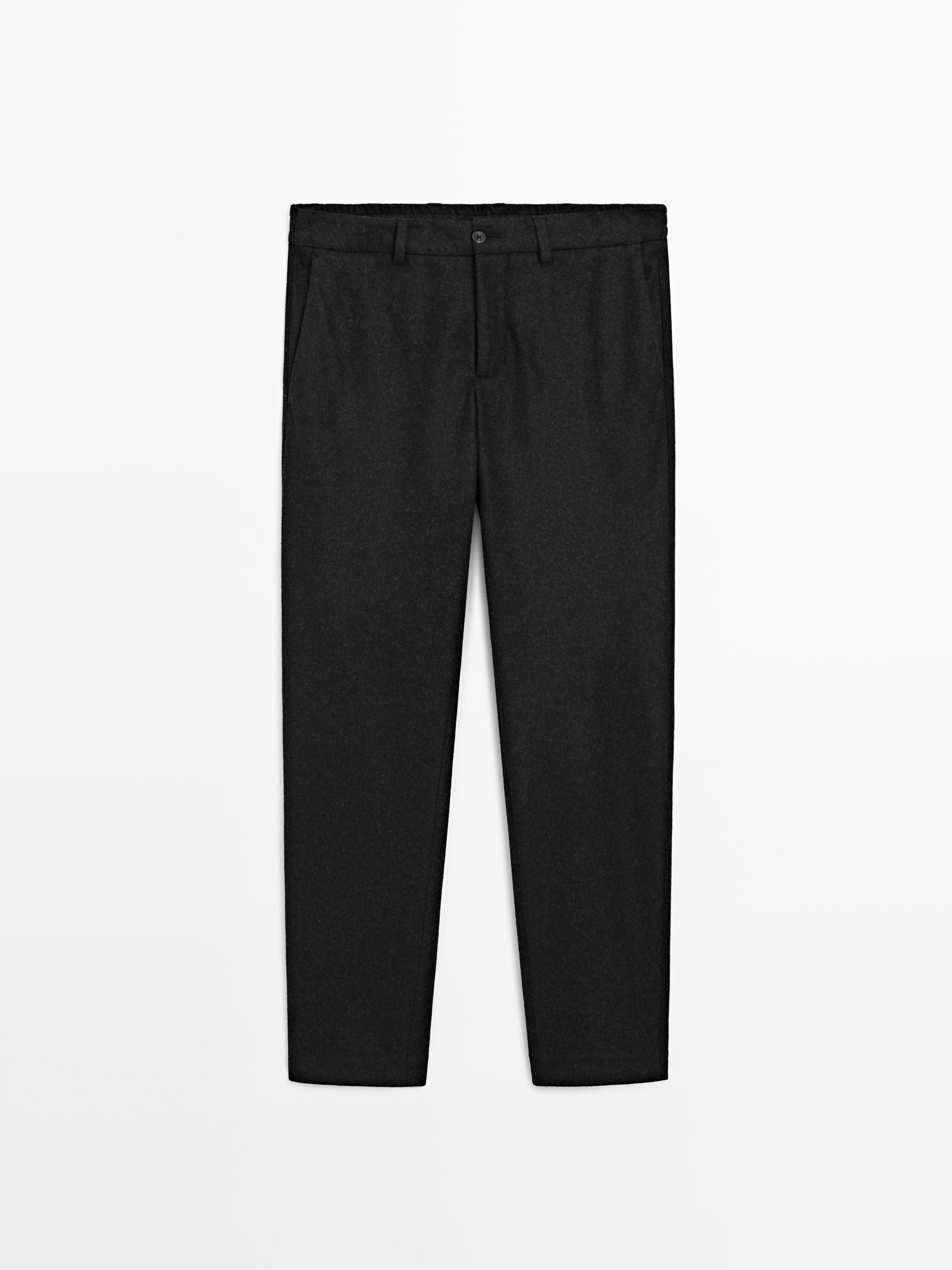 Wool blend trousers — Anthracite Gray