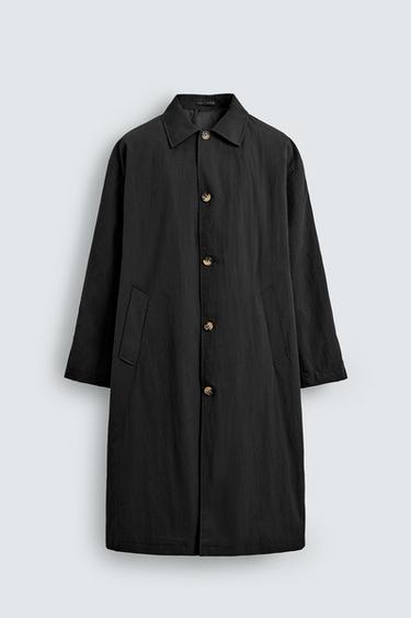 QUILTED TECHNICAL TRENCH COAT - Black by Zara