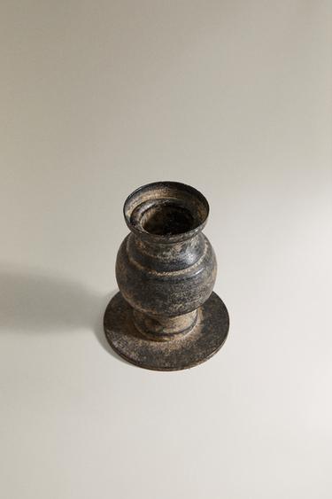 TALL IRON CANDLEHOLDER — Black 2