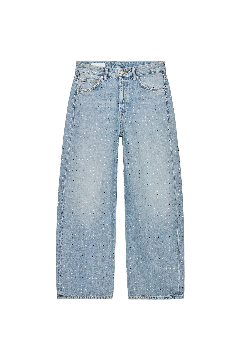 TRF MID-RISE SHIMMER BAGGY JEANS - image 4