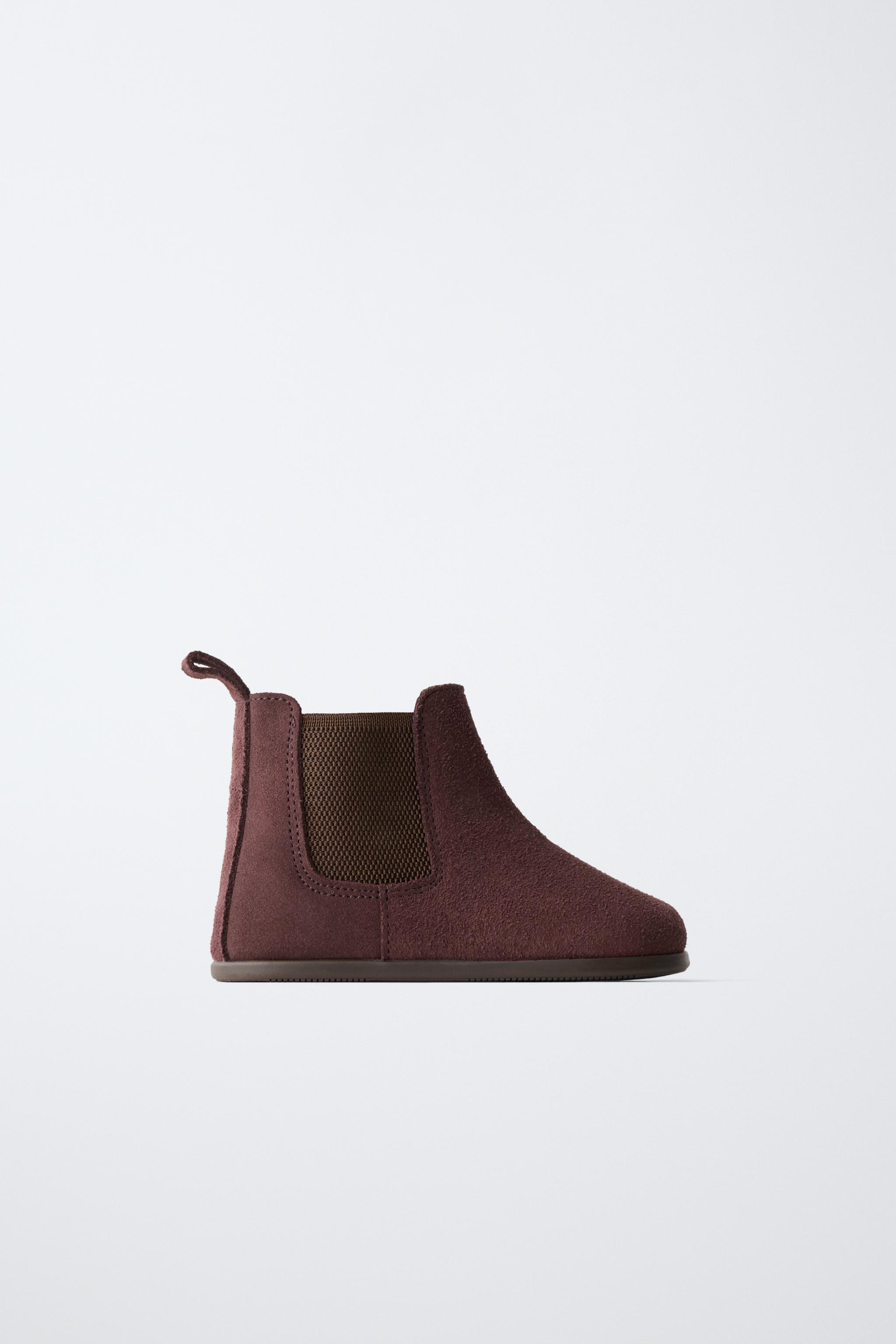 LEATHER CHELSEA BOOTS — Aubergine