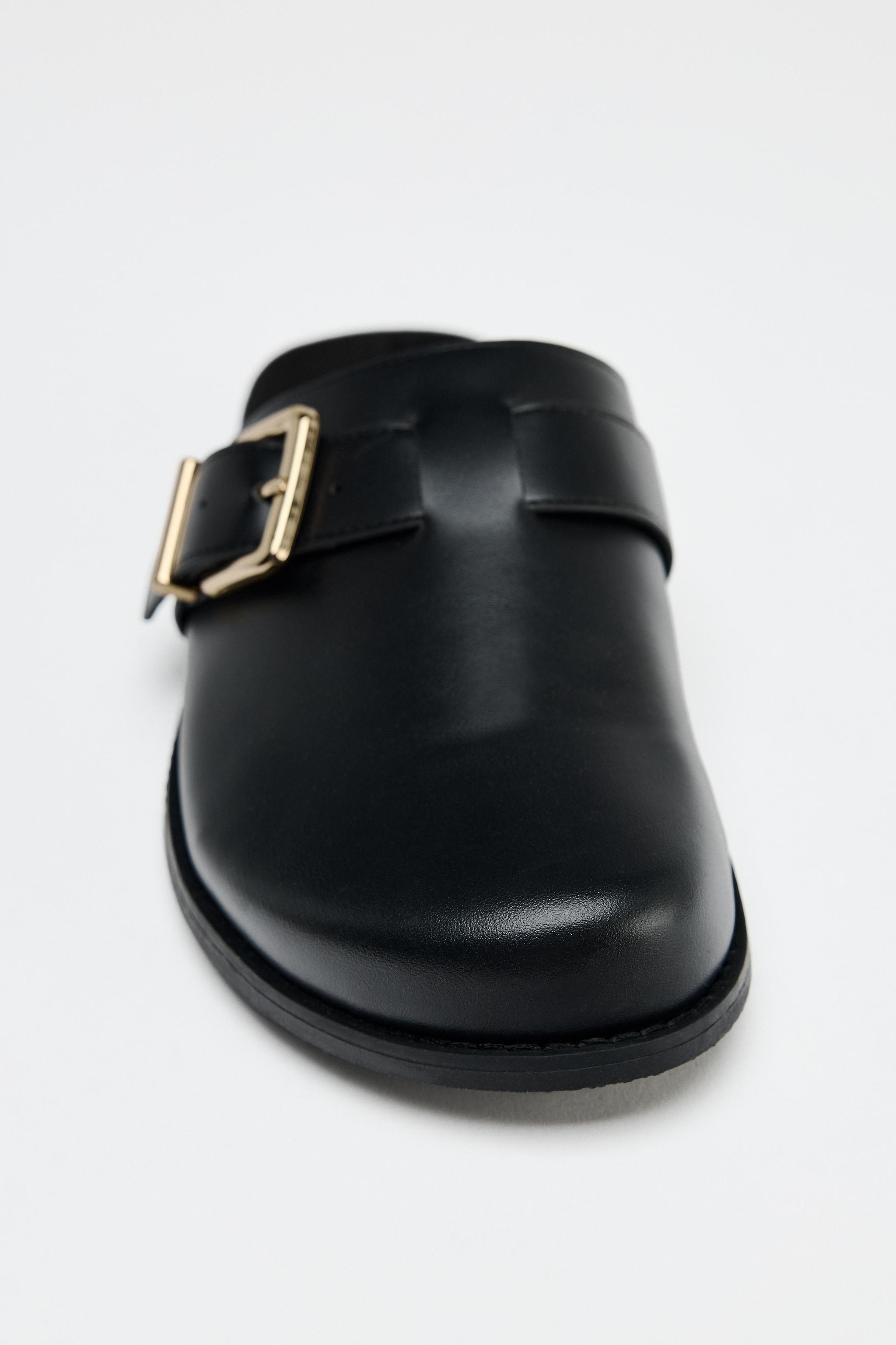 METALLIC BUCKLE CLOGS - Black | ZARA United States