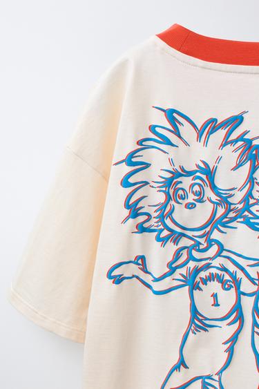 THE CAT IN THE HAT DR. SEUSS™ CONTRAST T-SHIRT - Ecru by Zara - Image 3